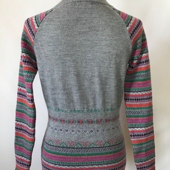 Neve Designs Julia 100% Merino Wool Nordic Fair Isle Knit Sweater ~ M - Picture 4 of 12